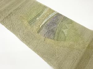 羅紐通し抽象模様織出し名古屋帯